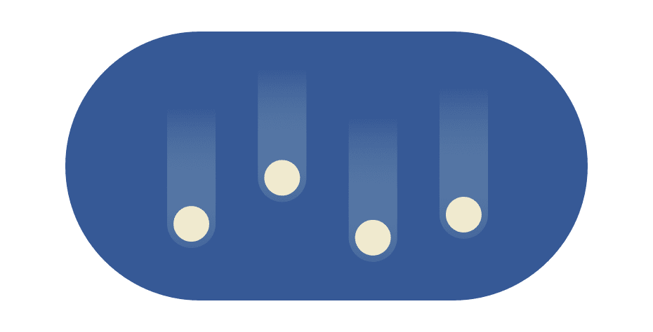 Dört düşen nokta.