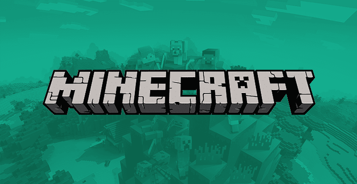 Minecraft logosu.