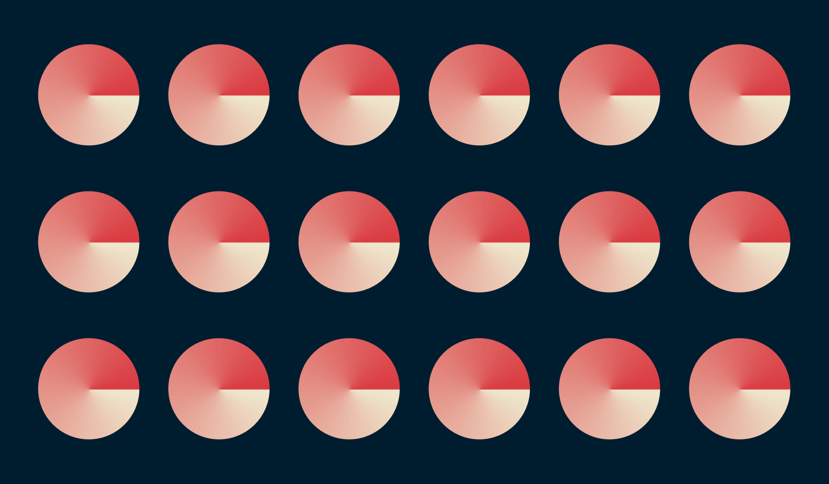 Et rutenett av identiske klosser viser hvordan TrustedServer forsikrer at programvare og konfigurasjoner er konsistente på tvers av alle ExpressVPNs servere.