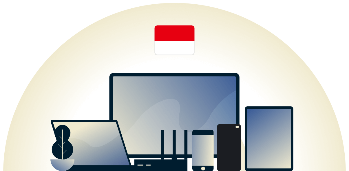 Indonesia VPN protecting a variety of devices.